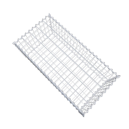 Schanskorf 100 cm x 40 cm x 50 cm (L x H x D), maaswijdte 5 cm x 10 cm, spiraalvormig