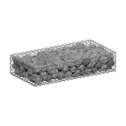 Gabione 100 cm x 20 cm x 50 cm (L x H x T), Maschenweite 5 cm x 5 cm, Spirale
