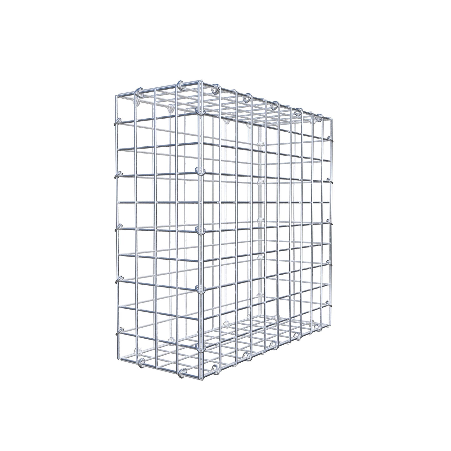 Gabbione 50 cm x 50 cm x 20 cm (L x H x P), maglia 5 cm x 5 cm, anello a C