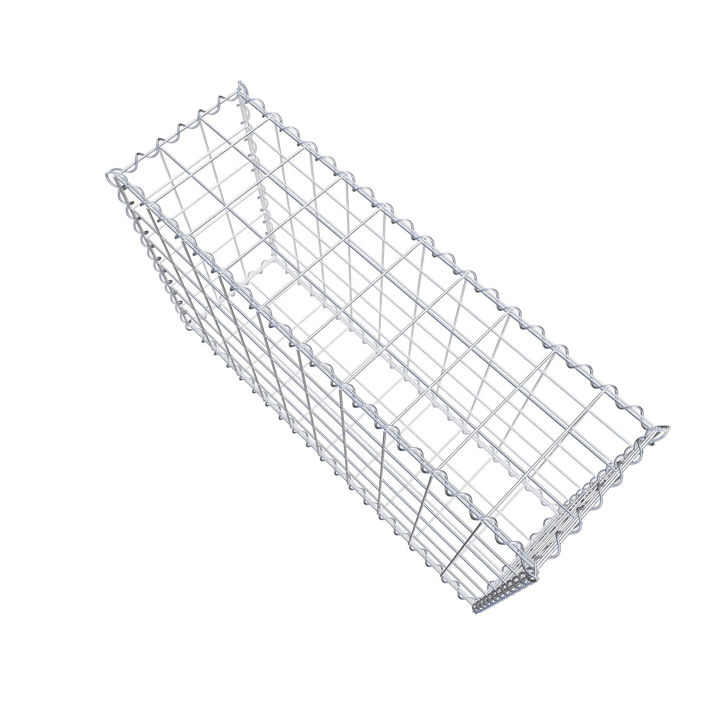 Schanskorf 100 cm x 60 cm x 30 cm (L x H x D), maaswijdte 10 cm x 10 cm, spiraal