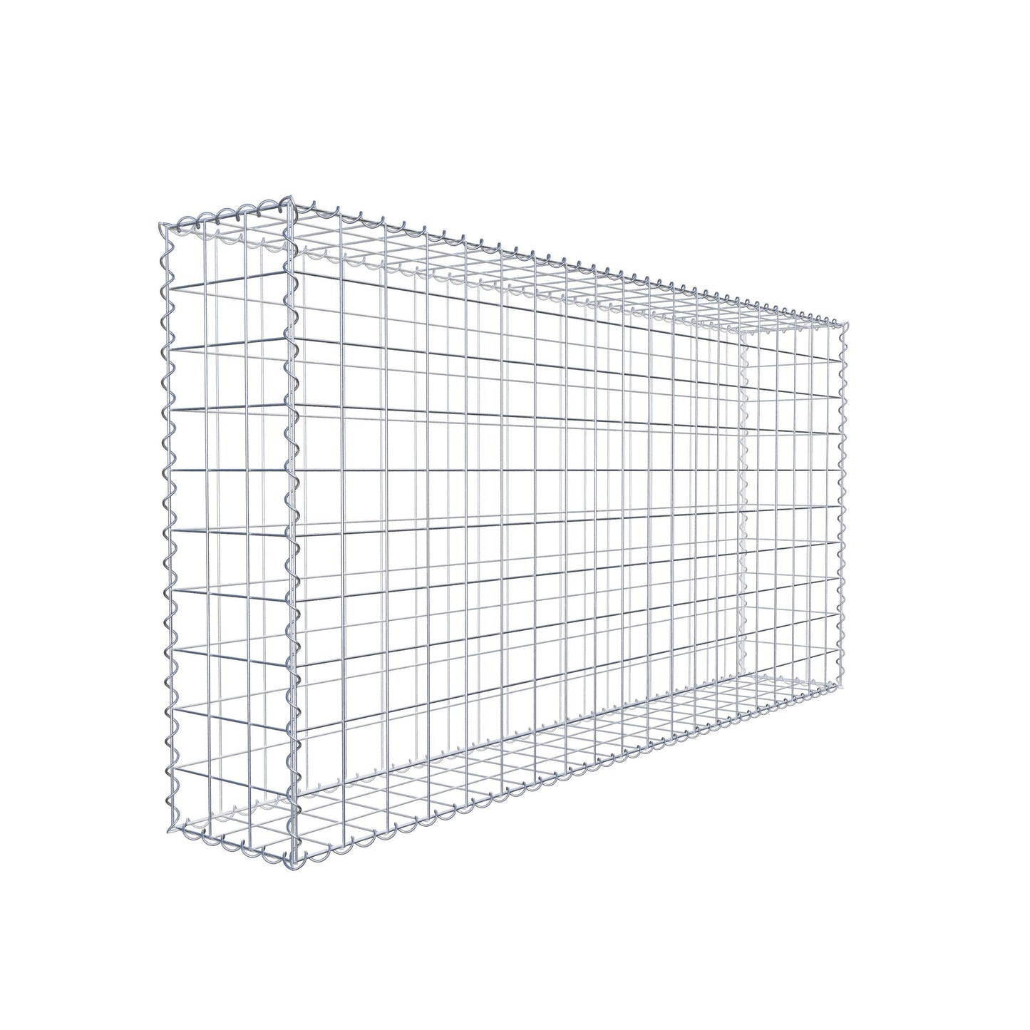 Gavión 200 cm x 100 cm x 30 cm (largo x alto x fondo), malla 10 cm x 10 cm, en espiral