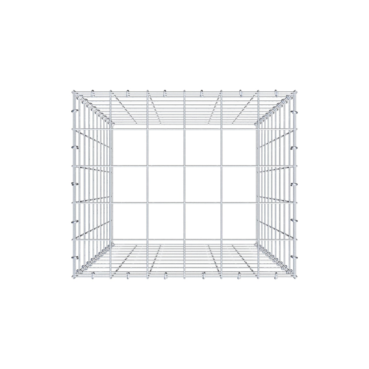 Anbaugabione Typ 3 100 cm x 60 cm x 50 cm (L x H x T), Maschenweite 10 cm x 10 cm, C-Ring