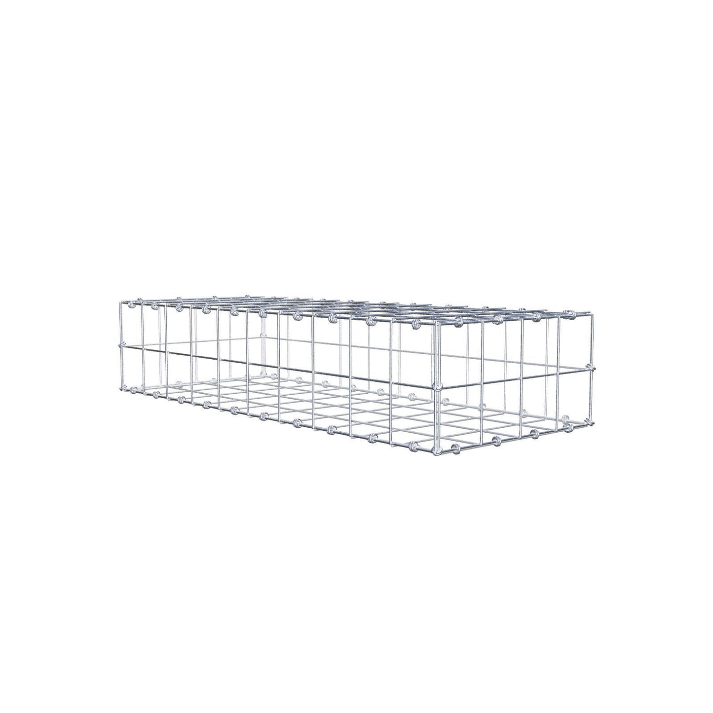 Gabion 100 cm x 20 cm x 40 cm (L x H x P), mailles 10 x 10 cm, anneau en spirale