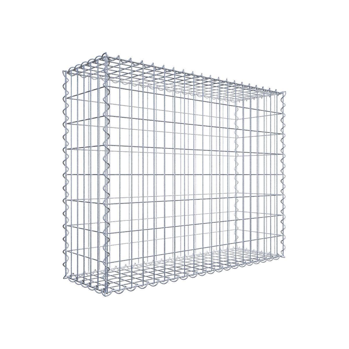 Set of 2 gabions 100 cm x 80 cm x 30 cm (L x H x D), mesh size 5 x 10 cm, spiral