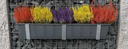 Jardinera galvanizada en juego de 3 con jardinera incluida, para gaviones MW 5 x 5
