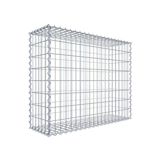 Sats med 2 gabioner 100 cm x 80 cm x 30 cm (L x H x D), maskstorlek 5 x 10 cm, spiral