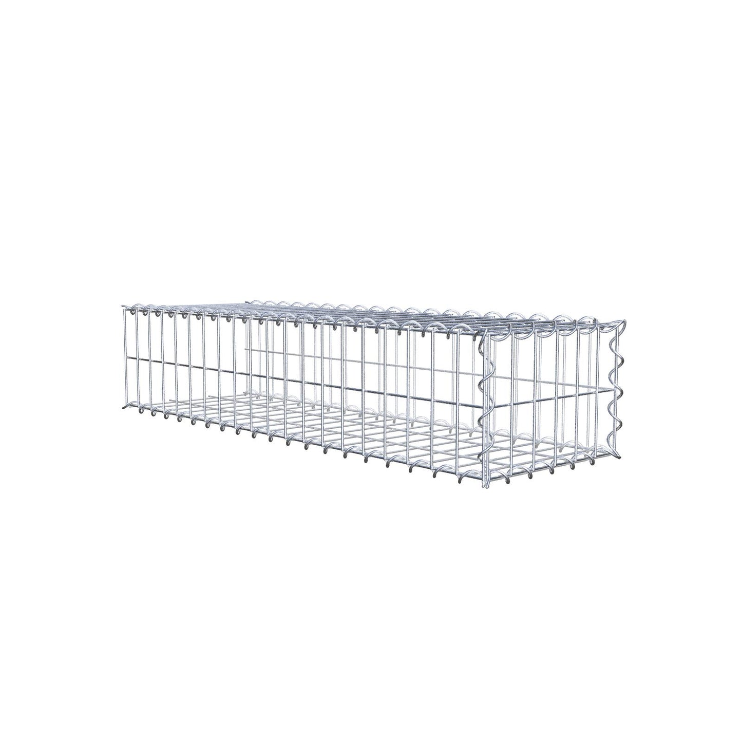 Gabion rapporté type 2 100 cm x 20 cm x 30 cm (L x H x P), mailles 5 cm x 10 cm, spirale