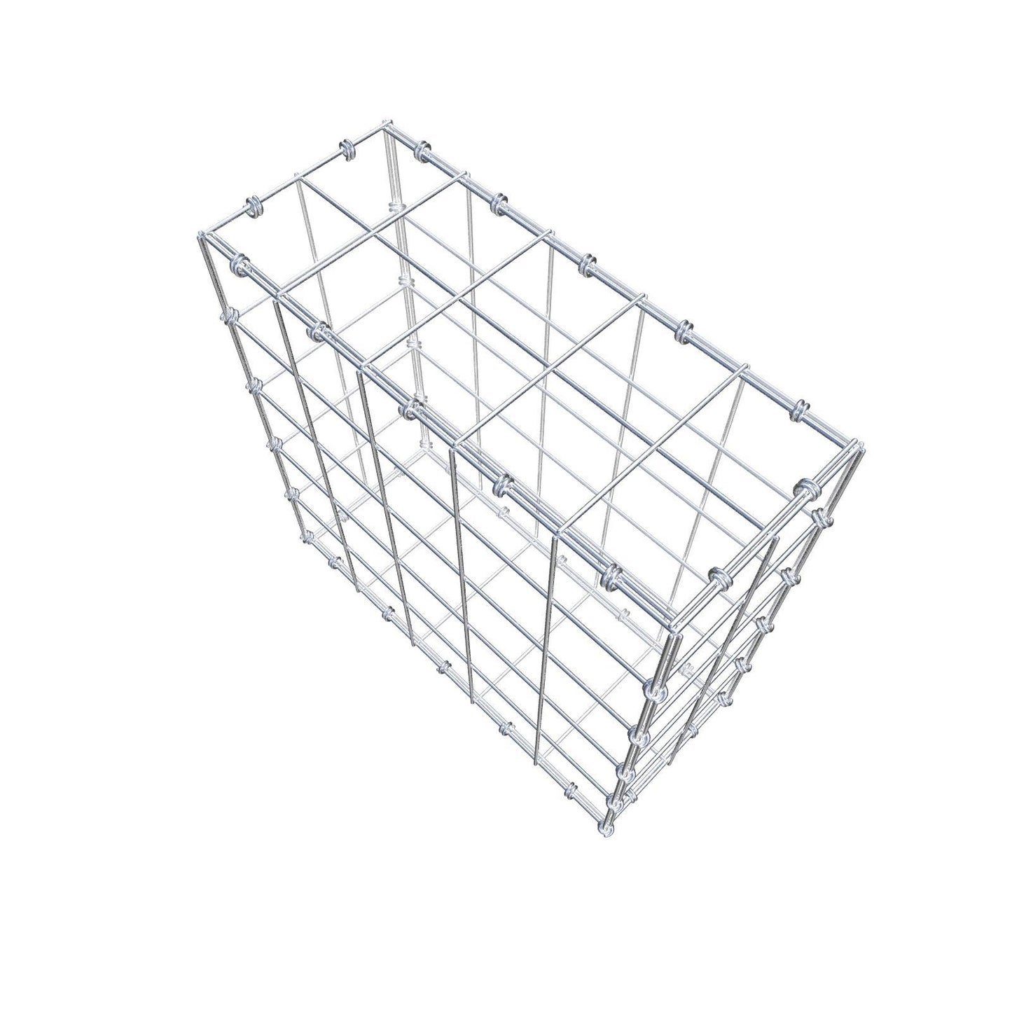 Gabion 50 cm x 50 cm x 20 cm (L x H x D), mesh size 10 x 10 cm, spiral ring