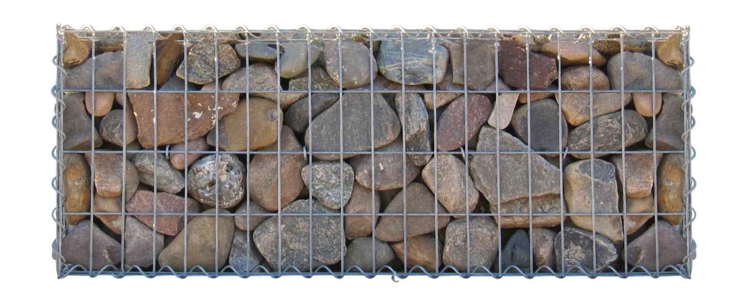 Lot de 2 gabions 100 cm x 40 cm x 30 cm (L x H x P), mailles 5 x 10 cm, spirale