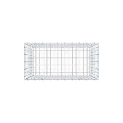 Gabione 100 cm x 100 cm x 50 cm (L x H x T), Maschenweite 5 x 10 cm, Spiralring