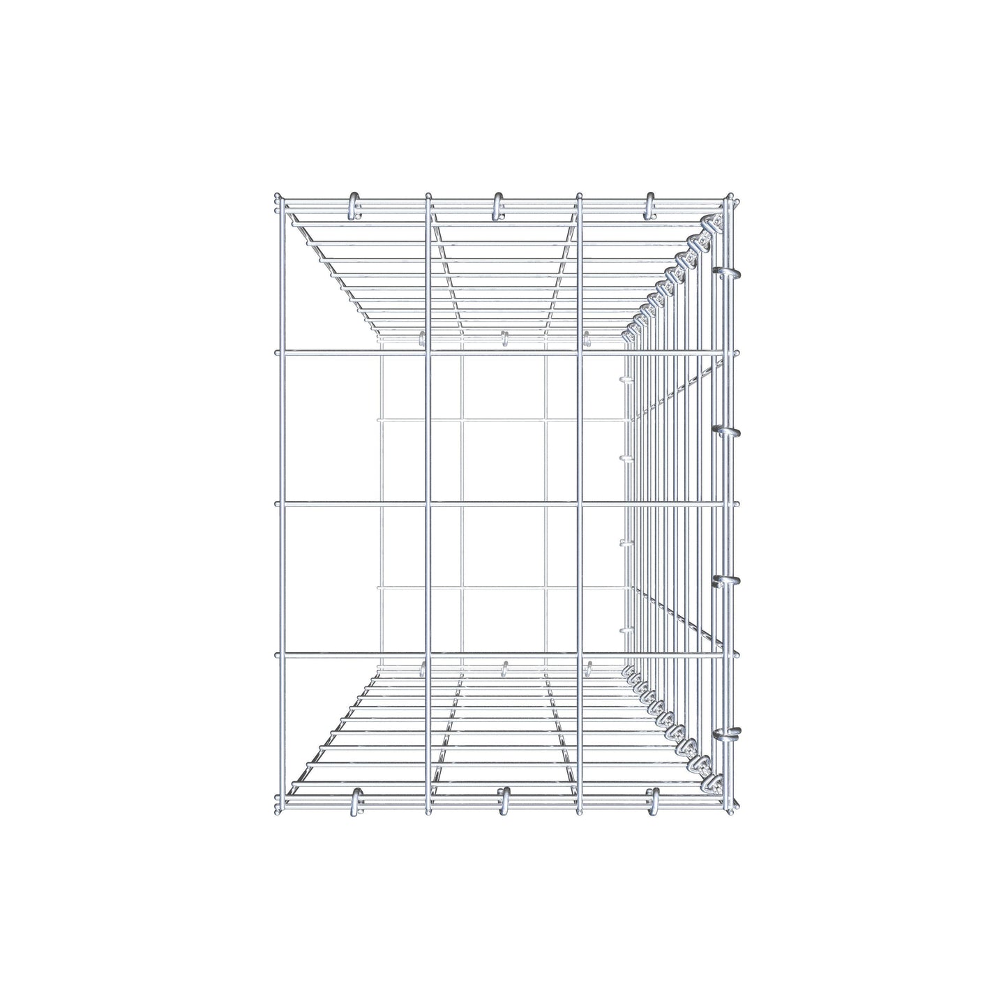 Anbaugabione Typ 2 100 cm x 30 cm x 40 cm (L x H x T), Maschenweite 10 cm x 10 cm, C-Ring