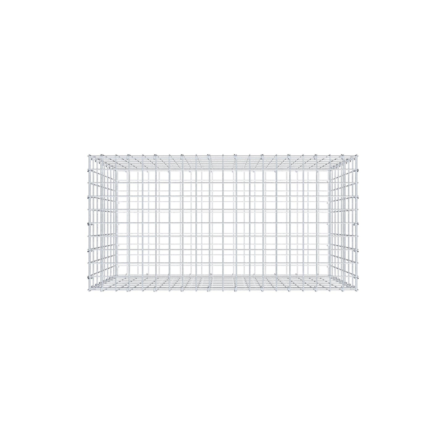 Gabion 100 cm x 80 cm x 50 cm (L x H x D), maskestørrelse 5 cm x 10 cm, C-ring