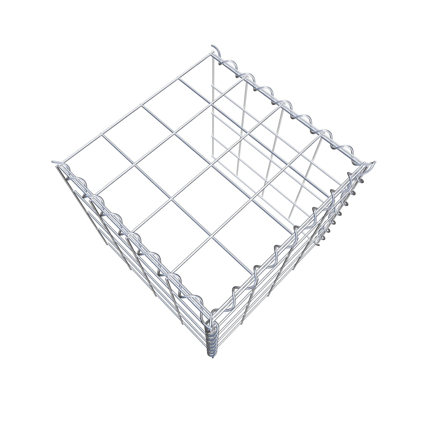 Opvokset gabion type 4 40 cm x 40 cm x 40 cm (L x H x D), maskestørrelse 10 cm x 10 cm, spiral
