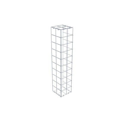 Gavión acoplable tipo 2 100 cm x 20 cm x 20 cm (L x A x P), malla 10 cm x 10 cm, anillo en C