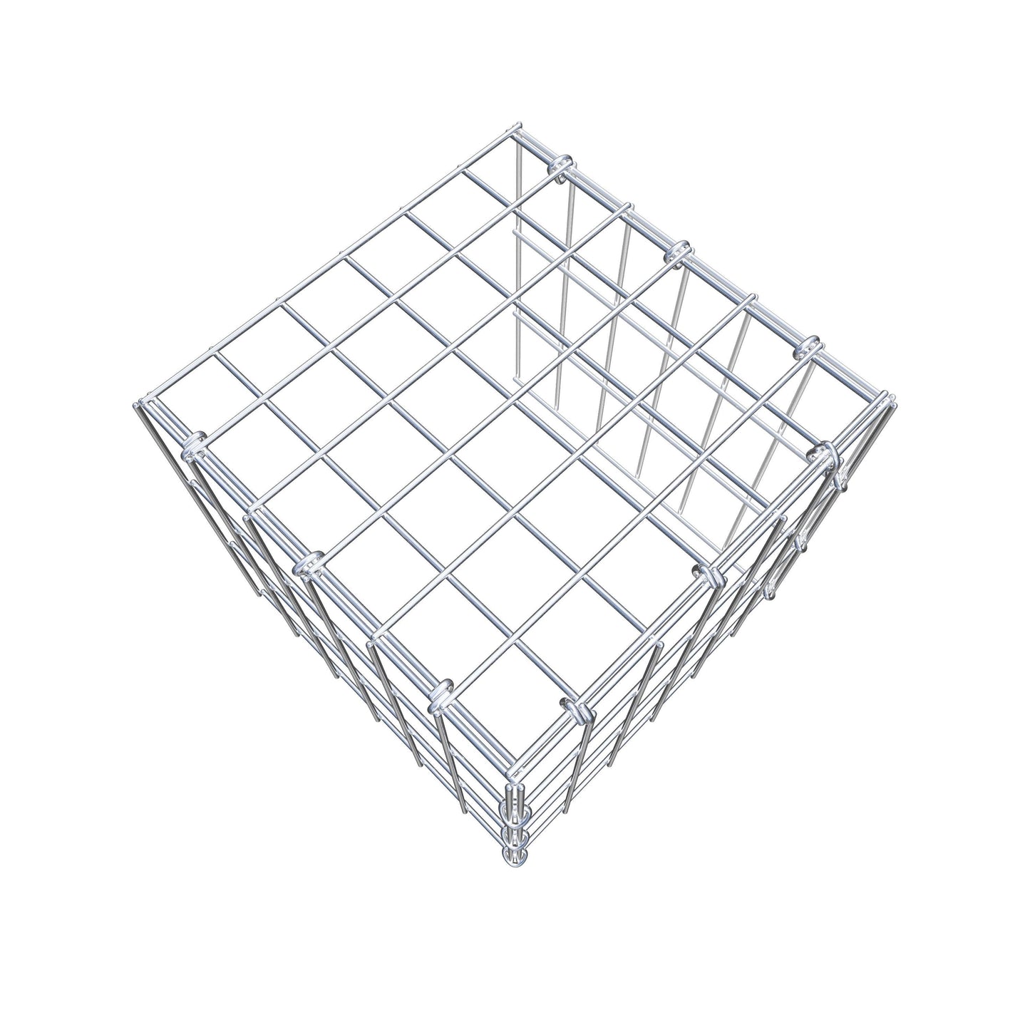 Gavión adicional tipo 4 30 cm x 30 cm x 30 cm (L x A x P), malla 5 cm x 10 cm, anillo en C