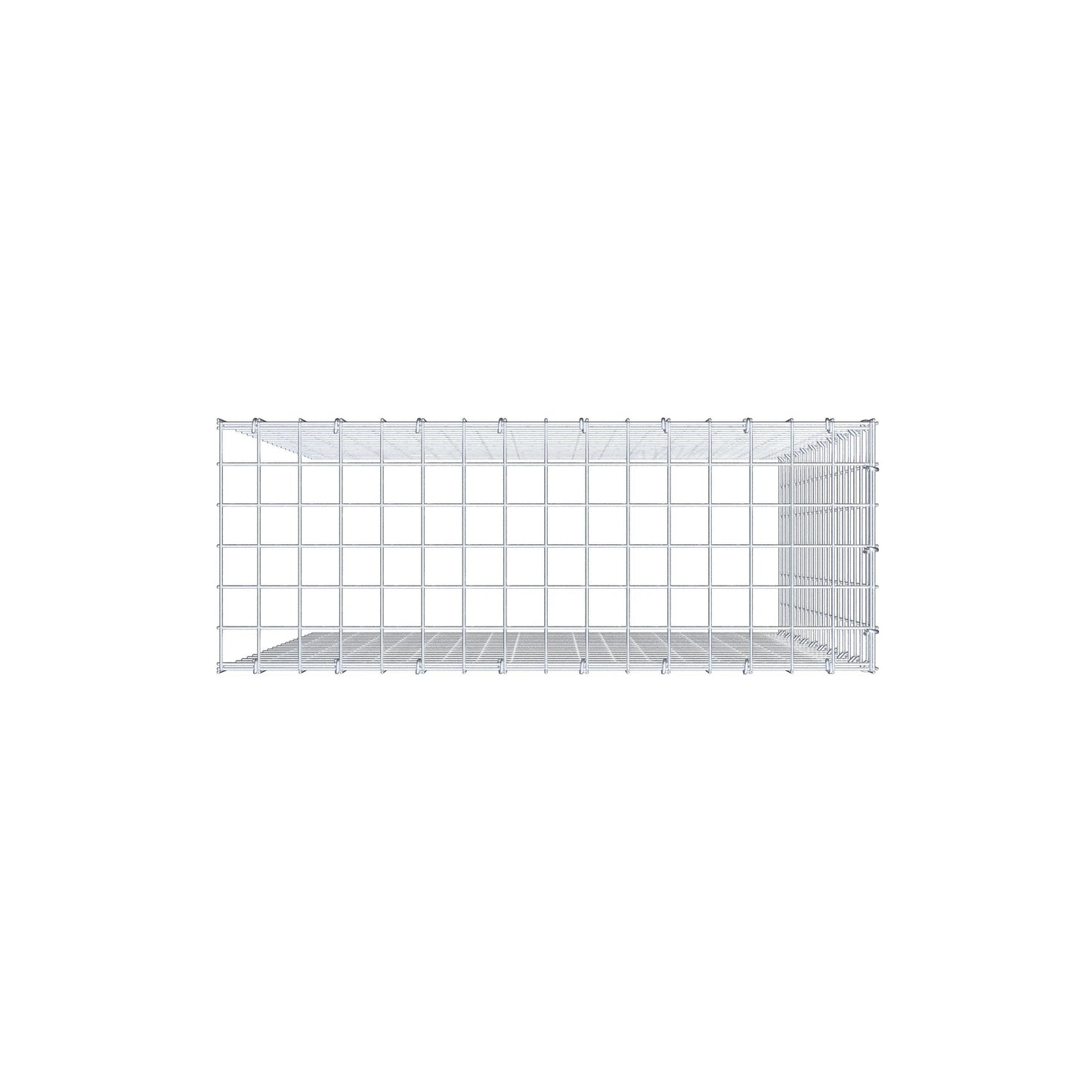 Extra gabion typ 4 100 cm x 80 cm x 30 cm (L x H x D), maskstorlek 5 cm x 5 cm, C-ring
