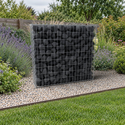 Gabion 100 cm x 90 cm x 20 cm (L x H x D), maskstorlek 5 cm x 10 cm, spiral