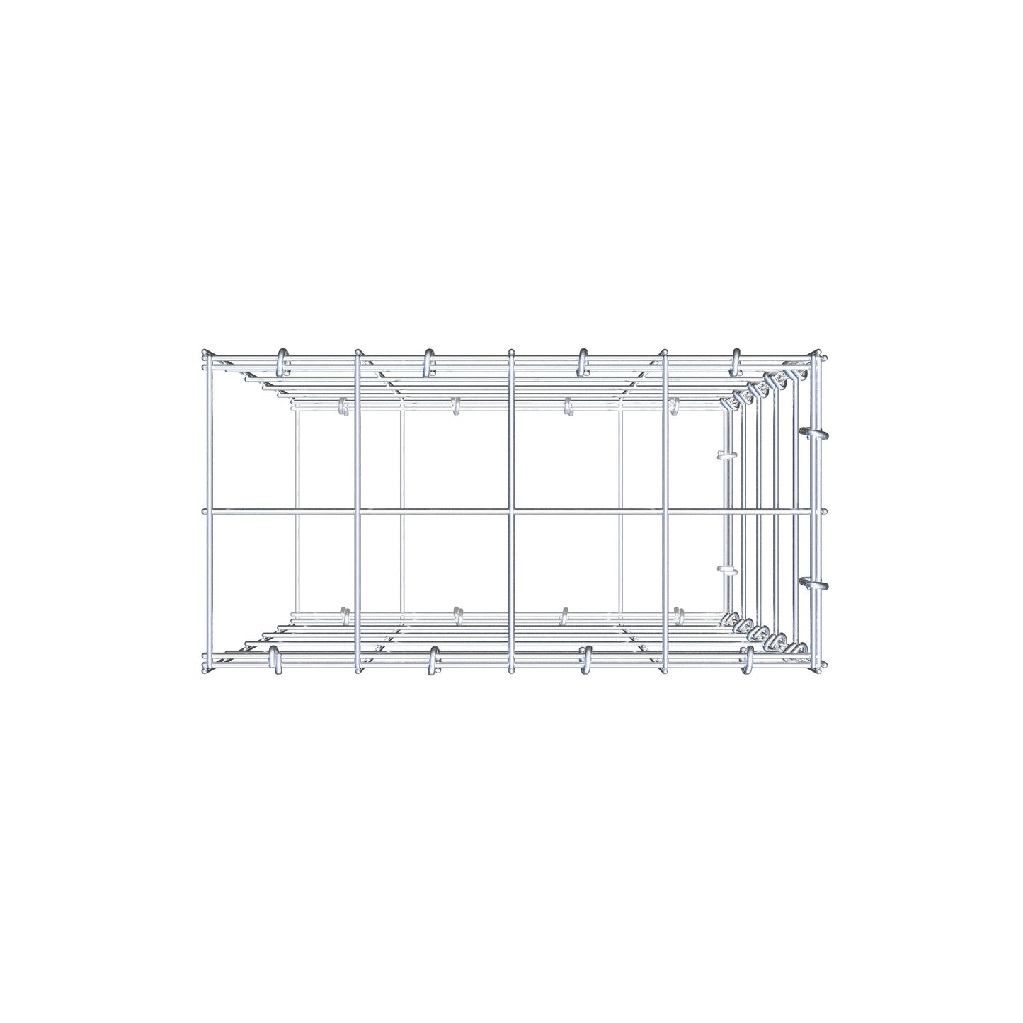 Gabbione aggiuntivo di tipo 2 50 cm x 40 cm x 20 cm (L x H x P), maglia 10 cm x 10 cm, anello a C