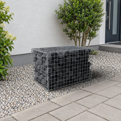 Gabion 80 cm x 50 cm x 50 cm (L x H x P), mailles 5 cm x 5 cm, spirale