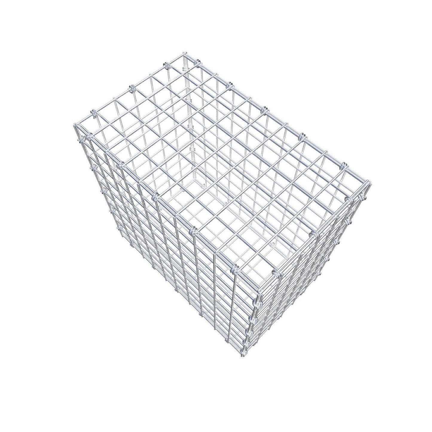 Gabbione 50 cm x 50 cm x 30 cm (L x H x P), maglia 5 x 5 cm, anello a spirale