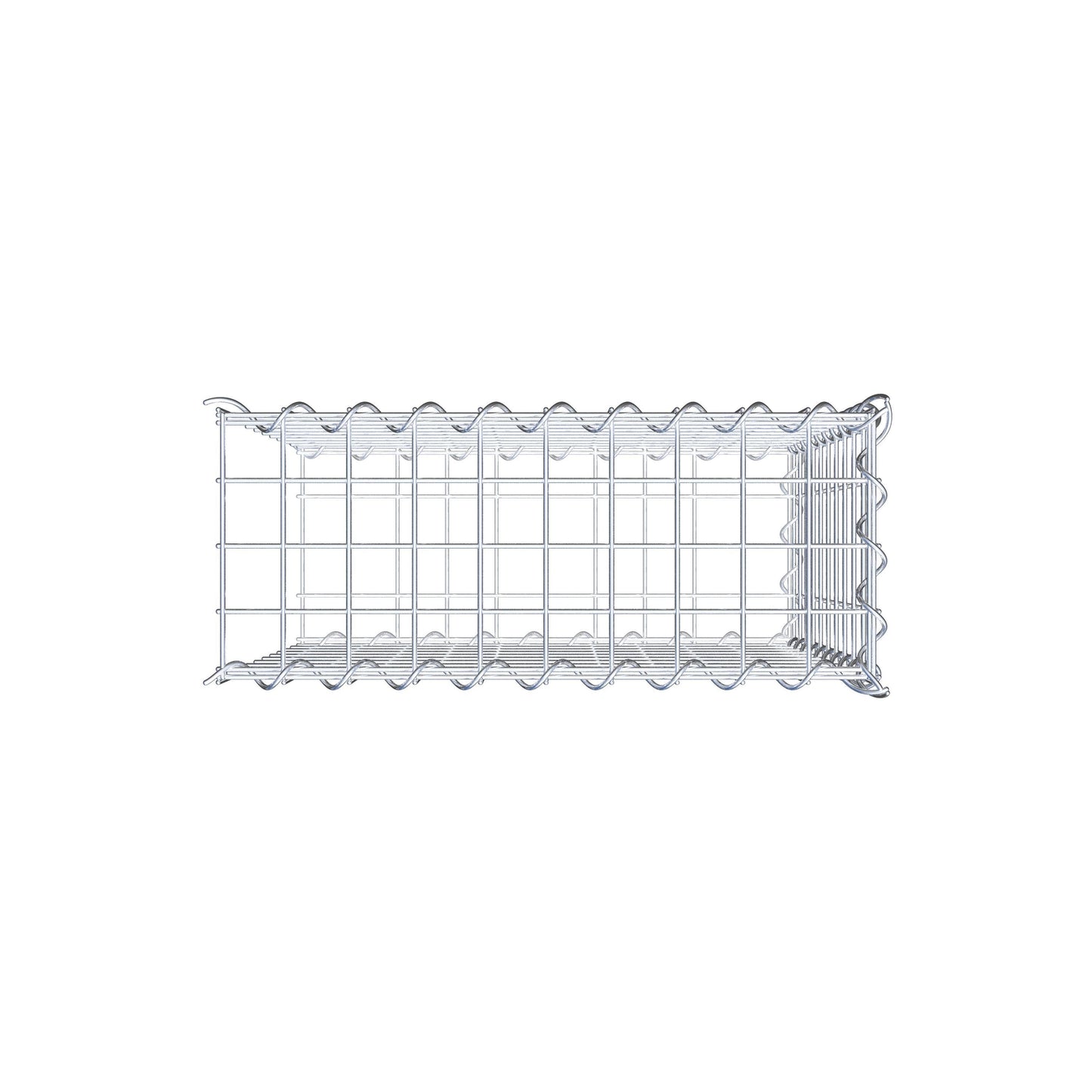 Anbaugabione Typ 2 50 cm x 50 cm x 20 cm (L x H x T), Maschenweite 5 cm x 5 cm, Spirale