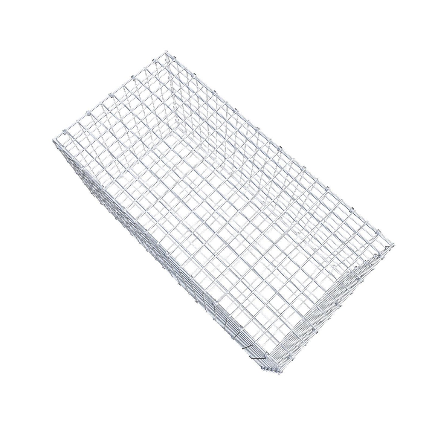 Gabbione 100 cm x 50 cm x 50 cm (L x H x P), maglia 5 x 5 cm, anello a spirale
