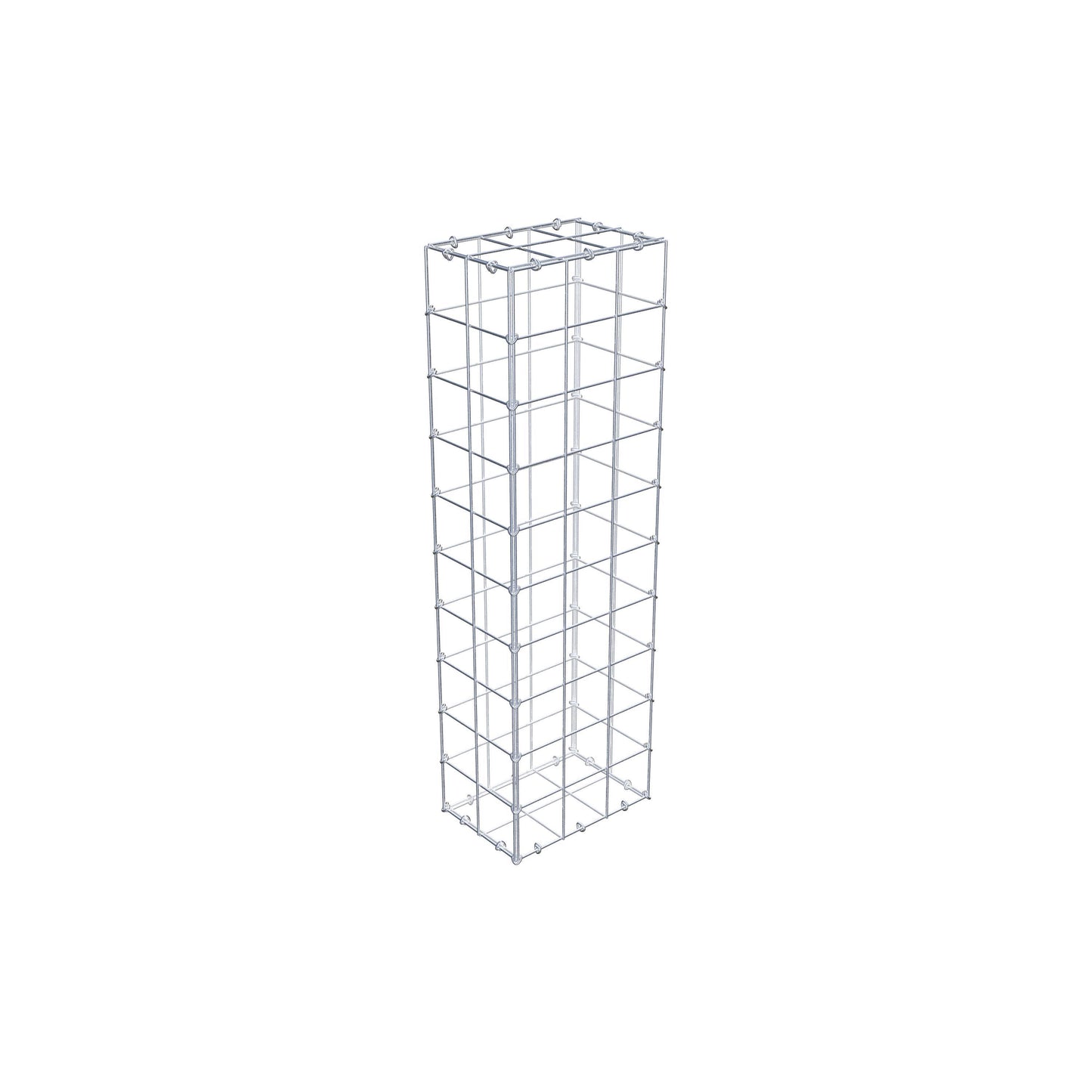 Gabbione 100 cm x 20 cm x 30 cm (L x H x P), maglia 10 cm x 10 cm, anello a C