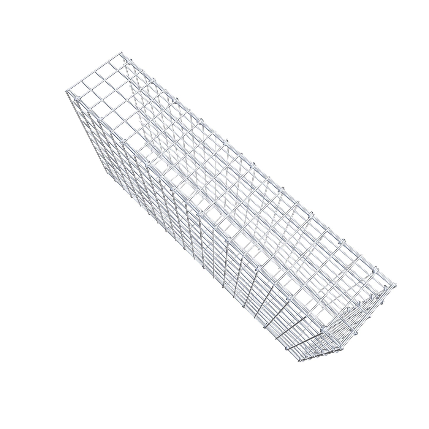 Gavión complementario de tipo 2 100 cm x 50 cm x 20 cm (largo x alto x fondo), malla 5 cm x 5 cm, anillo en C