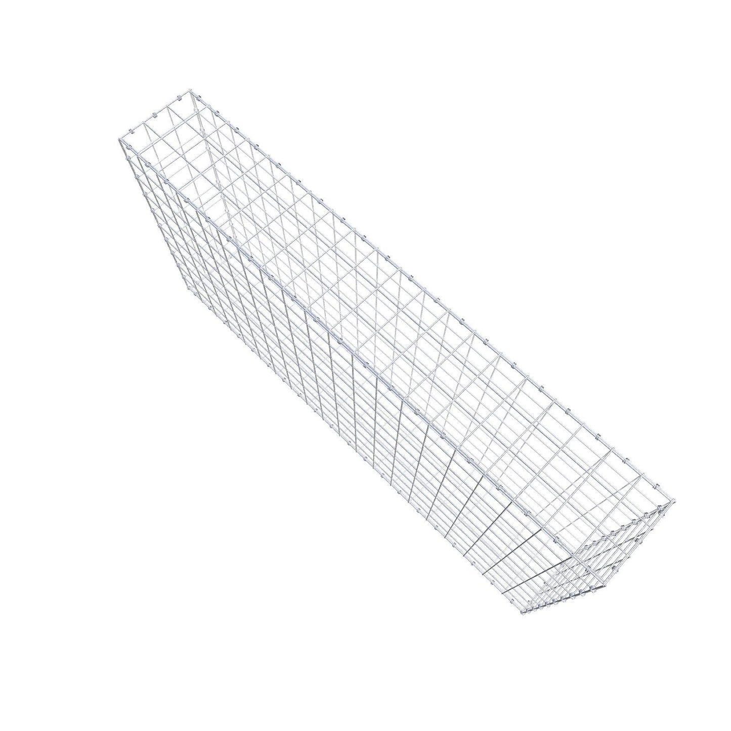 Gabion 200 cm x 100 cm x 30 cm (L x H x D), maskstorlek 10 x 10 cm, spiralring