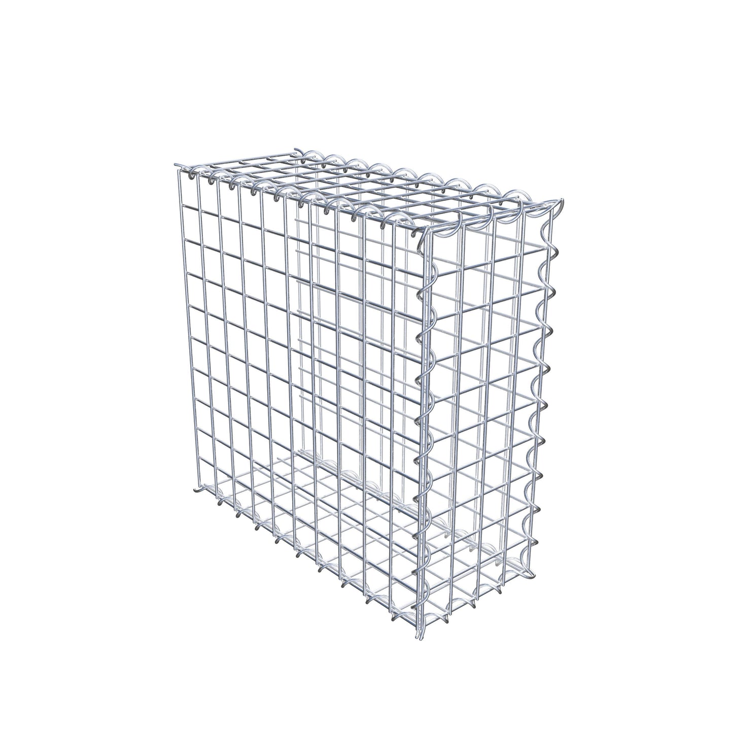 Anbaugabione Typ 2 50 cm x 50 cm x 20 cm (L x H x T), Maschenweite 5 cm x 5 cm, Spirale