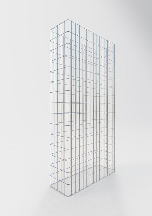 Gabionstängsel längd 77 cm, höjd 180 cm, djup 27 cm, maskstorlek 5 x 10 cm
