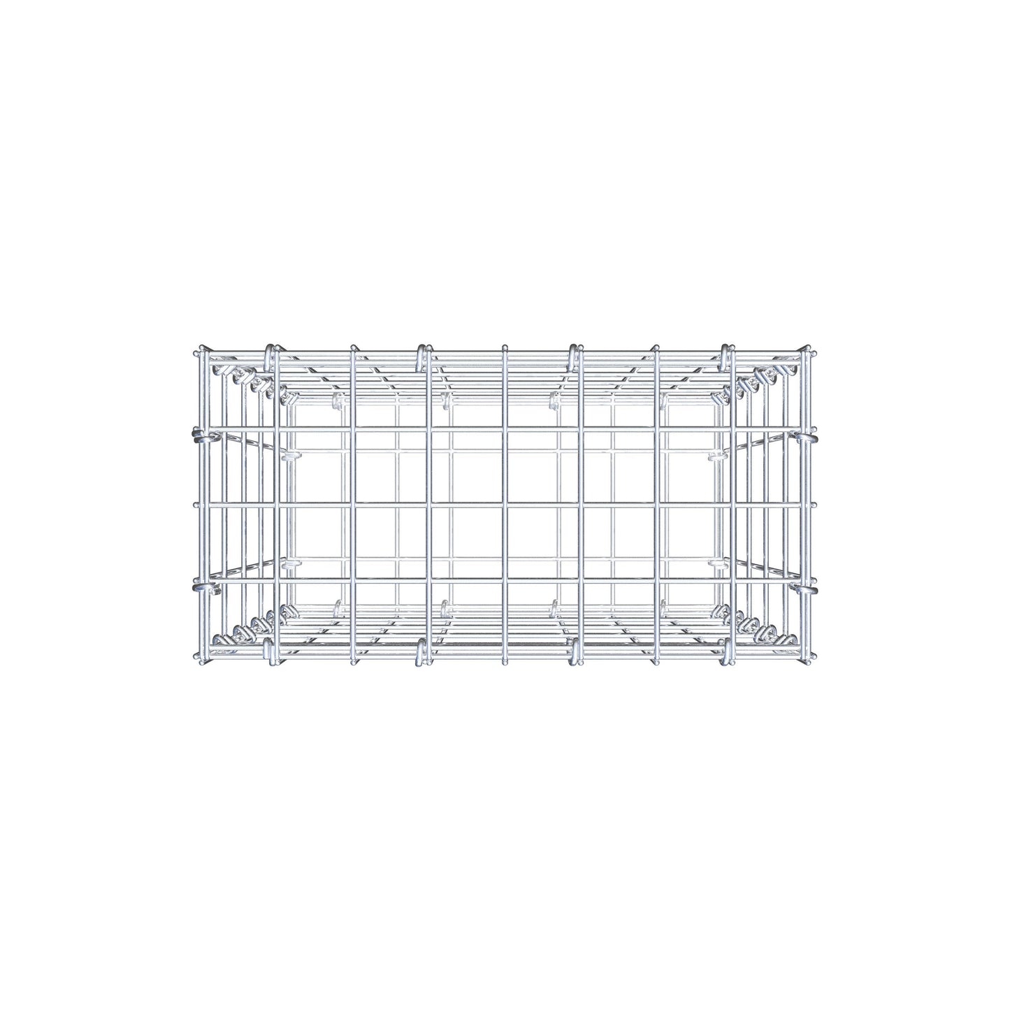 Schanskorf 50 cm x 40 cm x 20 cm (L x H x D), maaswijdte 5 cm x 10 cm, C-ring