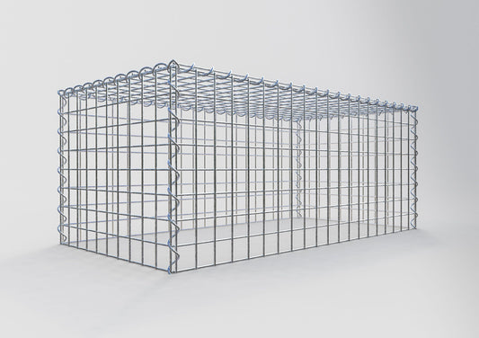 Gabion rapporté type 3 100 cm x 40 cm x 50 cm (L x H x P), mailles 5 cm x 5 cm, spirale