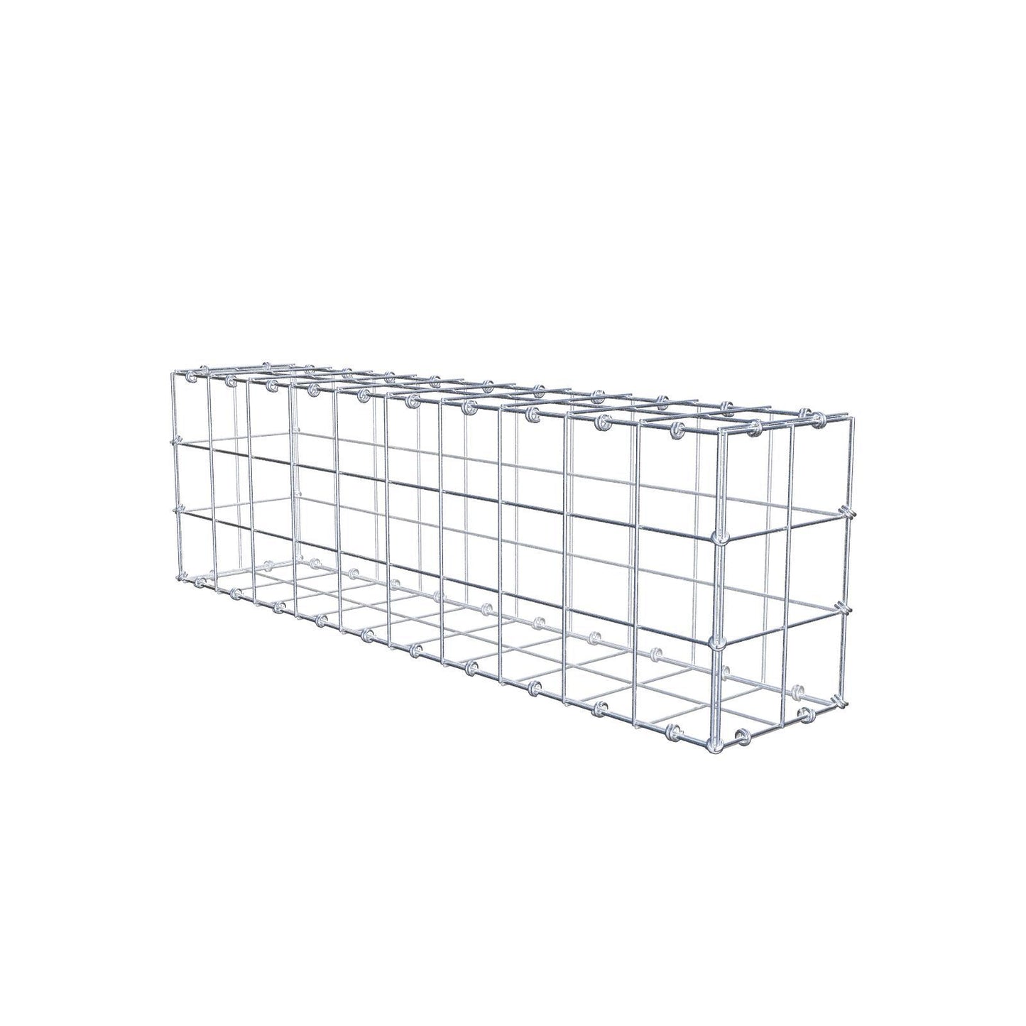 Gabion 100 cm x 30 cm x 20 cm (L x H x P), mailles 10 x 10 cm, anneau en spirale