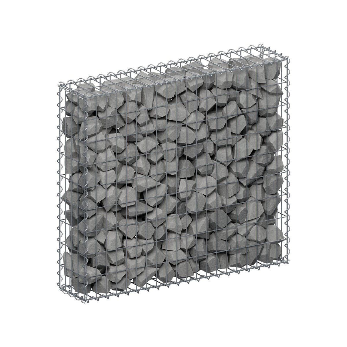 Gabion 100 cm x 90 cm x 20 cm (L x H x D), maskstorlek 5 cm x 10 cm, spiral