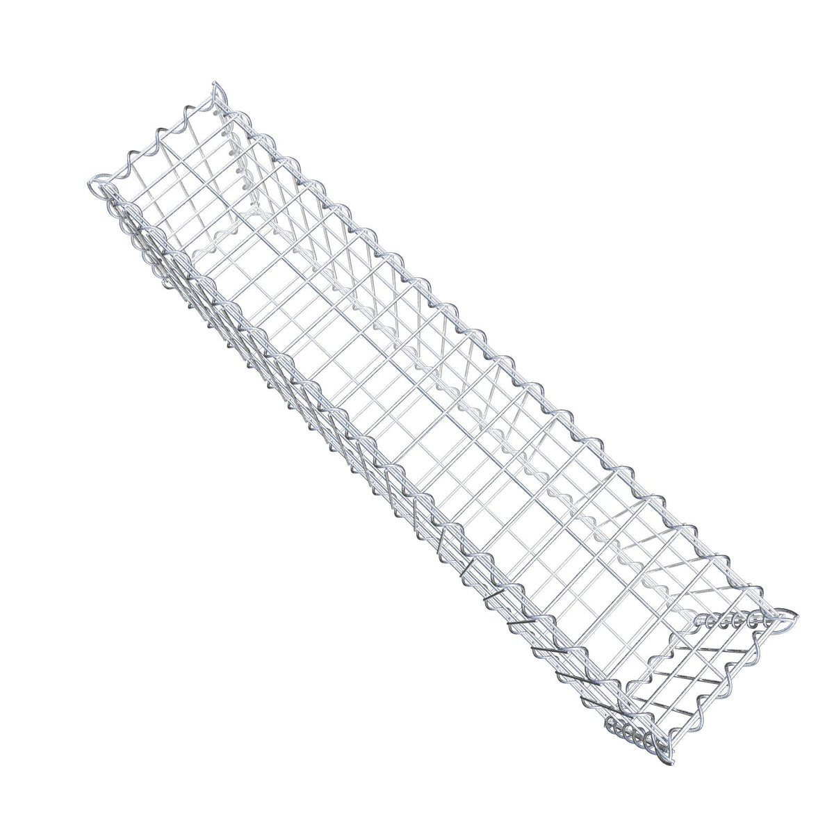 Gabion 100 cm x 30 cm x 20 cm (L x H x D), maskestørrelse 5 cm x 10 cm, spiral