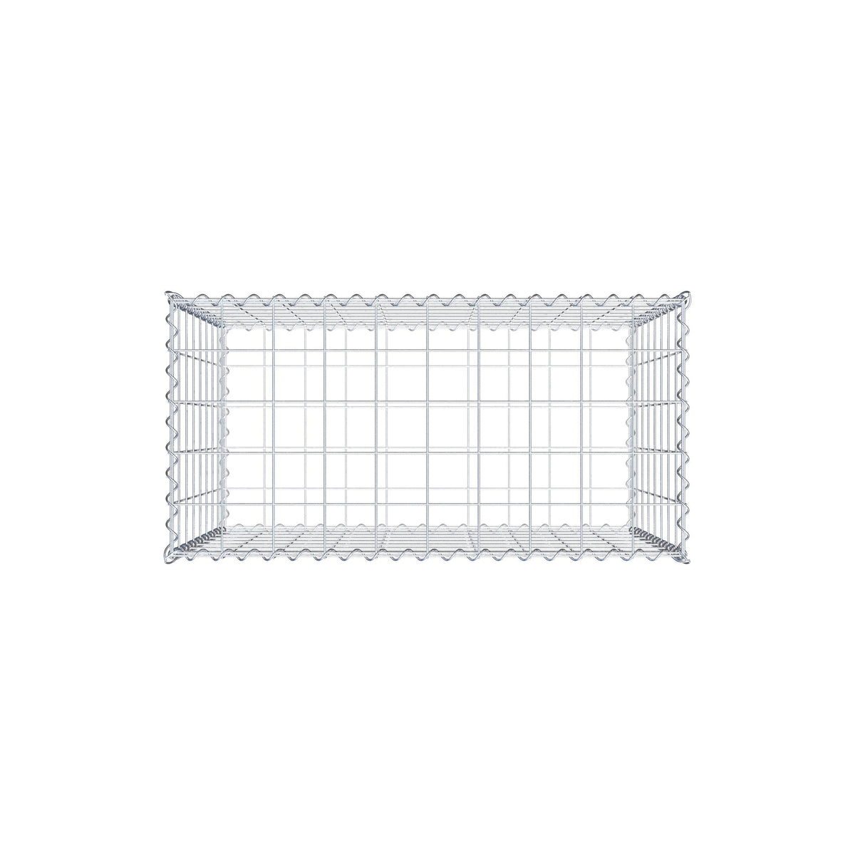 Gabione 100 cm x 80 cm x 50 cm (L x H x T), Maschenweite 10 cm x 10 cm, Spirale