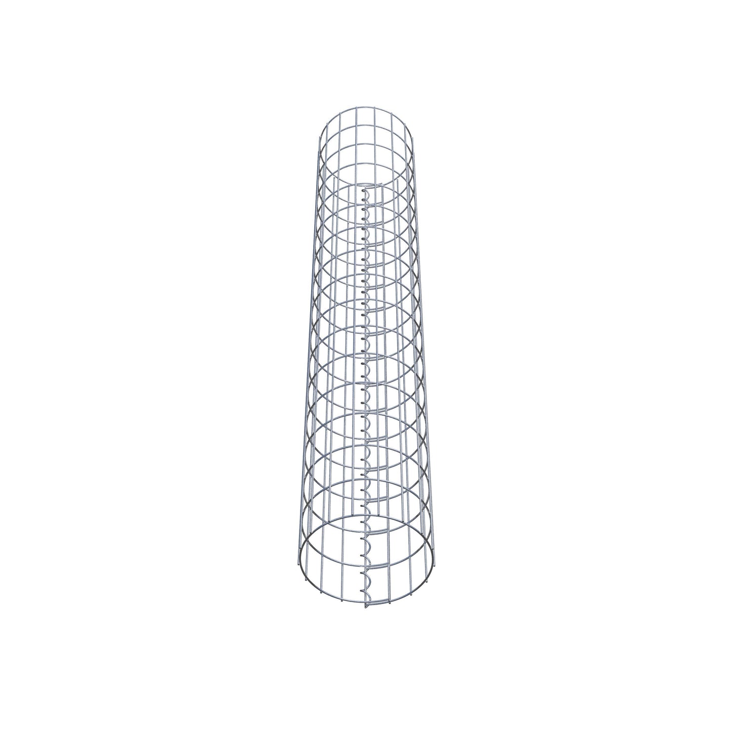 Columna de gaviones redonda 27 cm de diámetro, 160 cm de altura, malla 5 cm x 10 cm
