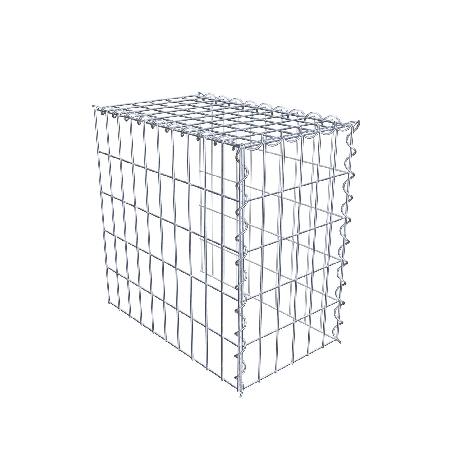 Gabion rapporté type 4 50 cm x 50 cm x 30 cm (L x H x P), mailles 5 cm x 10 cm, spirale
