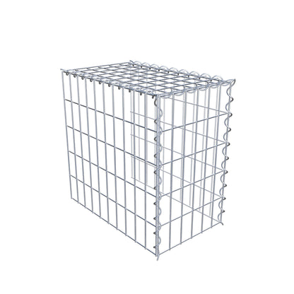 Gabion rapporté type 4 50 cm x 50 cm x 30 cm (L x H x P), mailles 5 cm x 10 cm, spirale