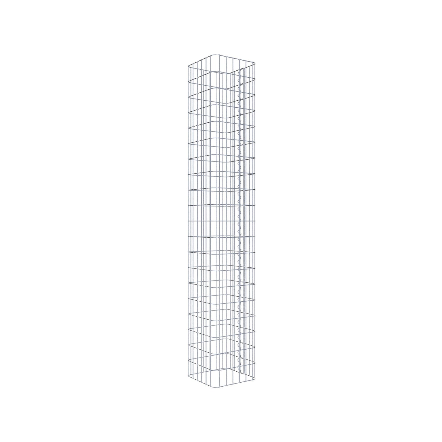 Gabionensäule eckig feuerverzinkt, 32 cm x 32 cm, 200 cm Höhe, MW 5 x 10 cm