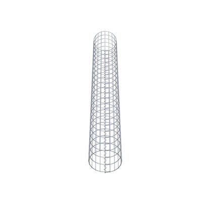 Columna de gaviones redonda 32 cm de diámetro, 230 cm de altura, malla 5 cm x 10 cm