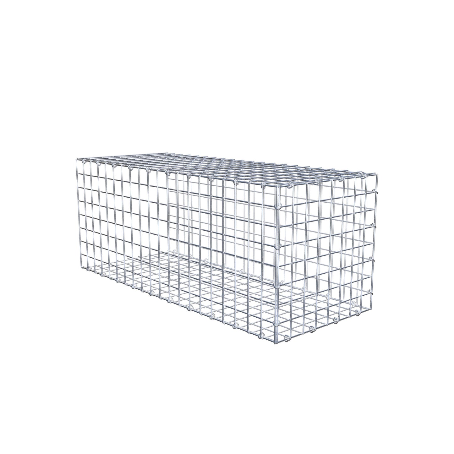Gavión complementario de tipo 2 100 cm x 40 cm x 40 cm (largo x alto x fondo), malla 5 cm x 5 cm, anillo en C