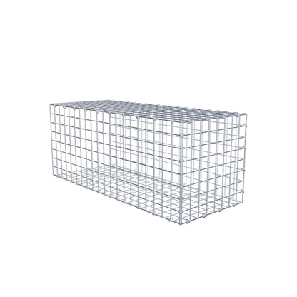 Gavión complementario de tipo 2 100 cm x 40 cm x 40 cm (largo x alto x fondo), malla 5 cm x 5 cm, anillo en C