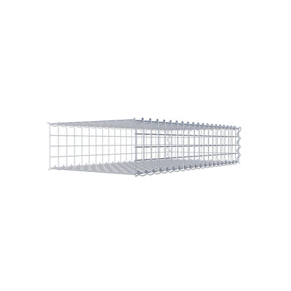 Opvokset gabion type 2 100 cm x 20 cm x 50 cm (L x H x D), maskestørrelse 5 cm x 5 cm, spiral