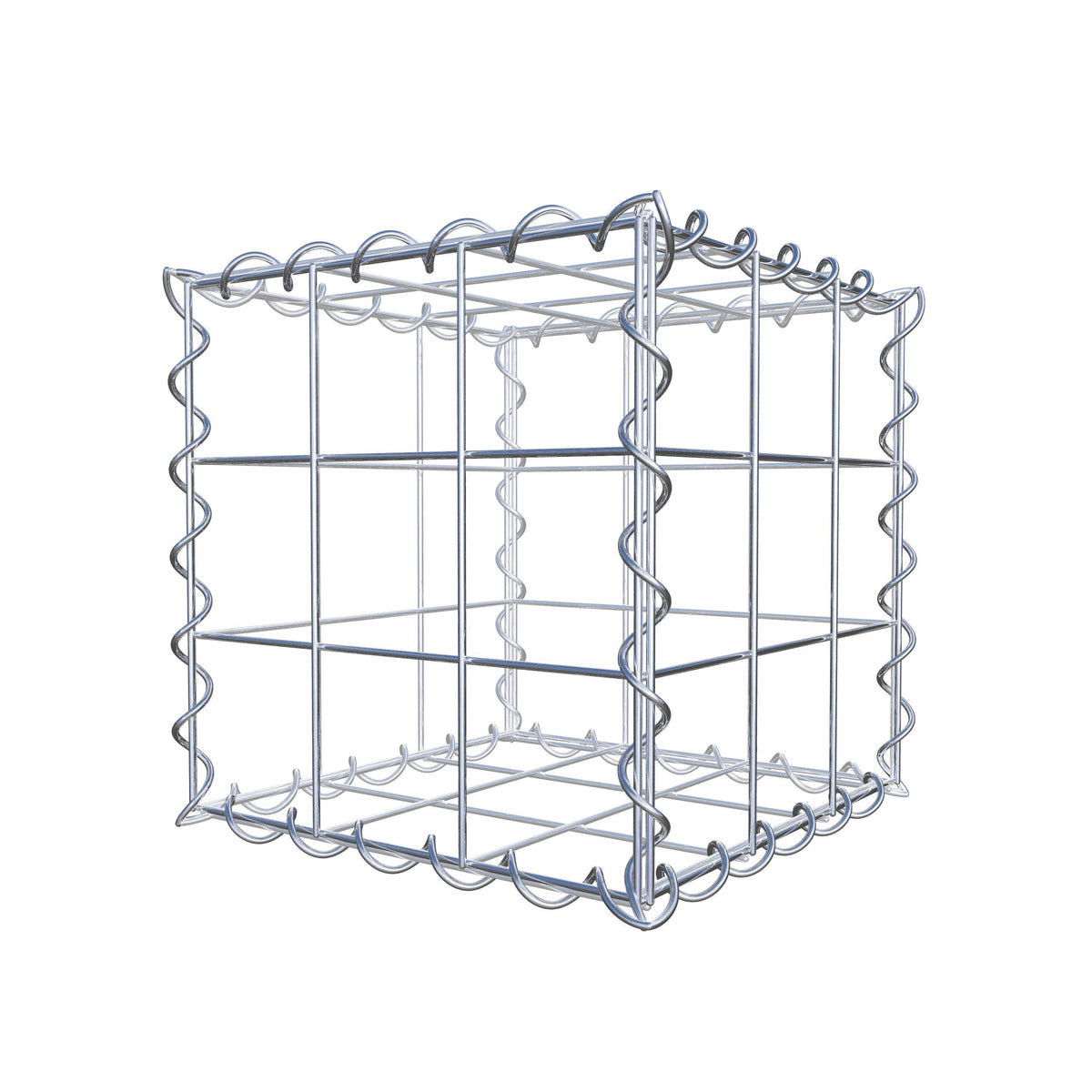 Gabion 30 cm x 30 cm x 30 cm (L x H x D), maskestørrelse 10 cm x 10 cm, spiral
