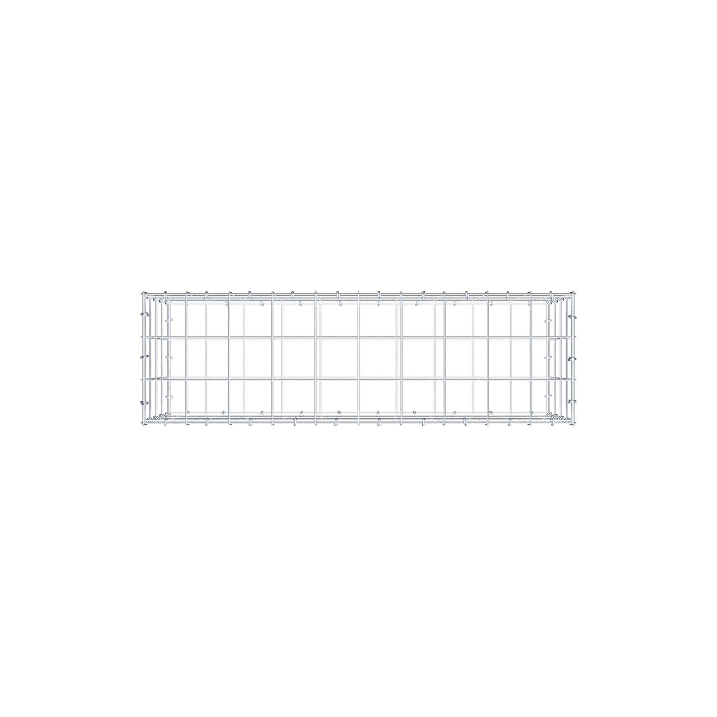 Gabion 100 cm x 40 cm x 30 cm (L x H x D), maskestørrelse 10 cm x 10 cm, C-ring
