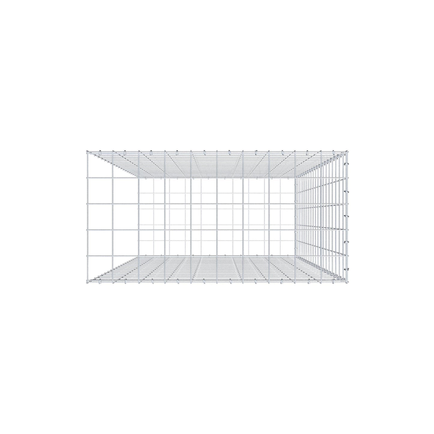Tilläggspåle typ 2 200 cm x 100 cm x 50 cm (L x H x D), maskstorlek 10 cm x 10 cm, C-ring