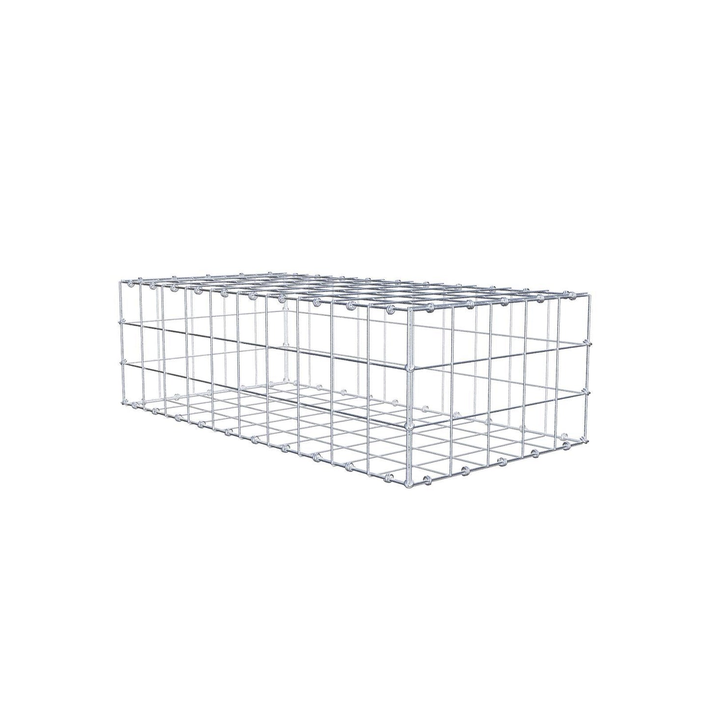 Gabion 100 cm x 30 cm x 50 cm (L x H x P), mailles 10 x 10 cm, anneau en spirale