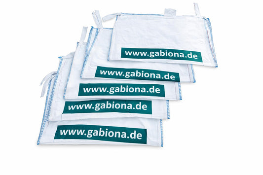 5x Big Bags 95 x 65 x 120 cm (L x D x H) - med tryck - mycket stabil - 1.250 kg SWL